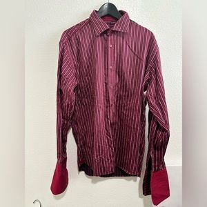 Ted Baker Men Slim Fit Flip Cuff Shirt Casual Formal Shirt Size 5 / US XL